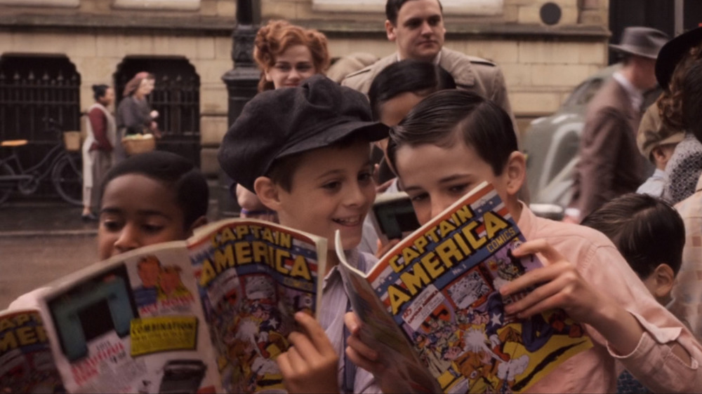 Children read Captain America Comics 