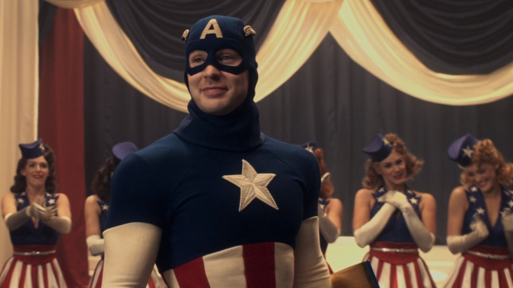 Captain America with wings on head