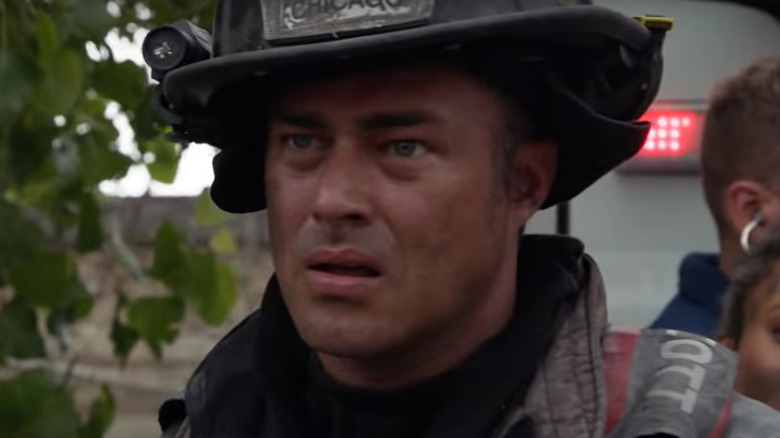 Kelly Severide in firefighter uniform