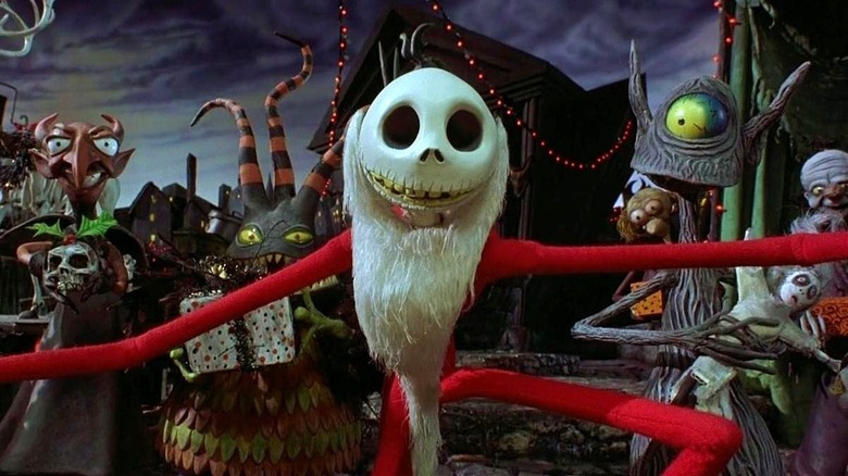 Jack Skellington in Santa Claus clothes