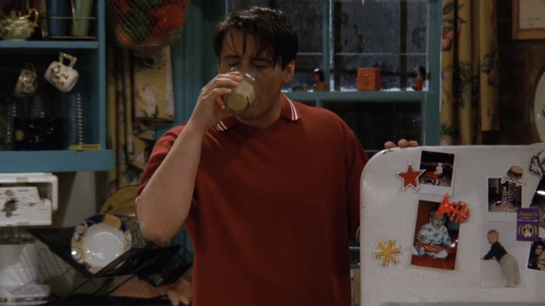 Joey drinking fat on Friends