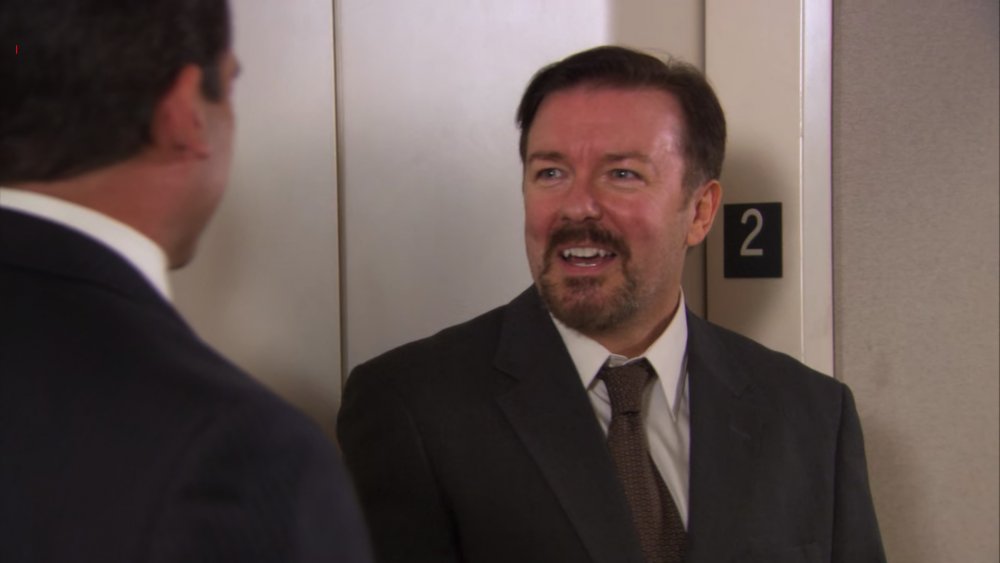 Steve Carell and Ricky Gervais in The Office