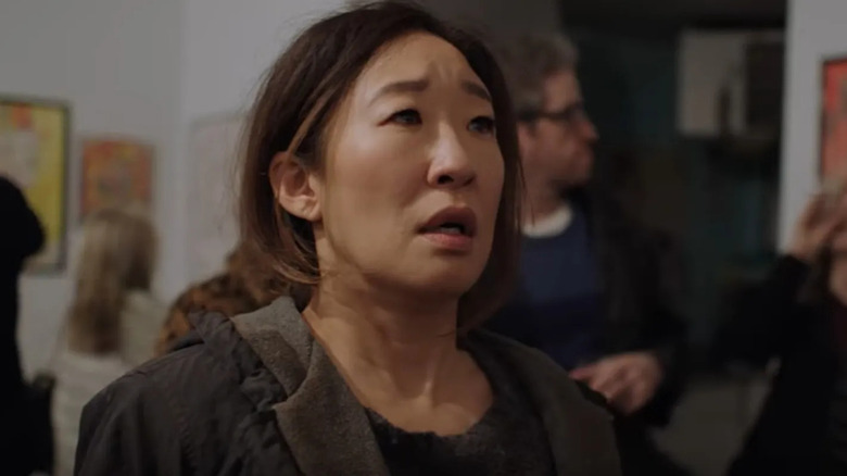 Sandra Oh looking distressed