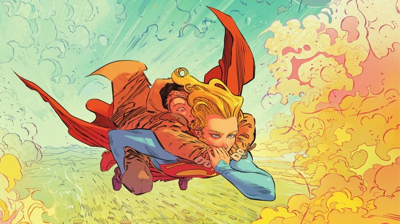 Supergirl and Ruthye flying