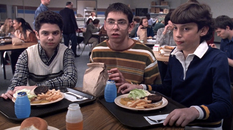 Sam, Neil, and Bill sitting at their lunch table