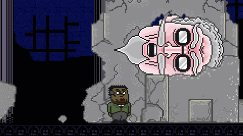 8-bit Giancarlo Esposito confronts giant head