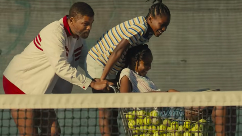 Richard Williams with his daughters 