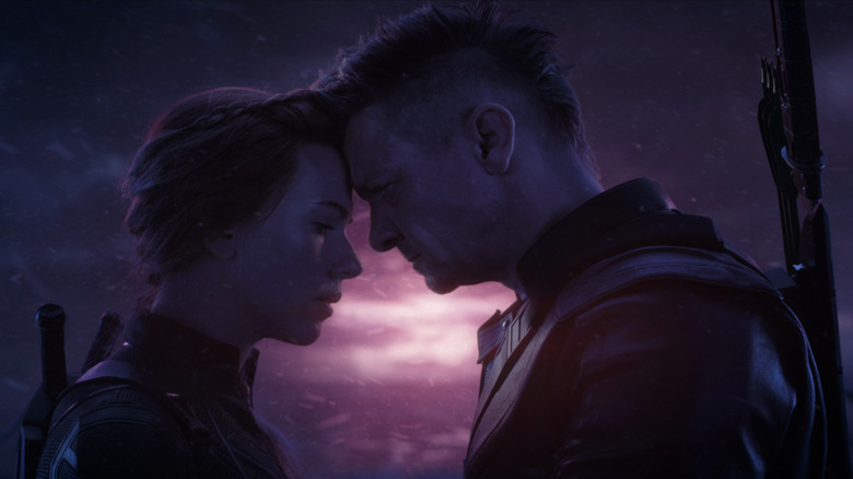 Clint and Natasha say goodbye