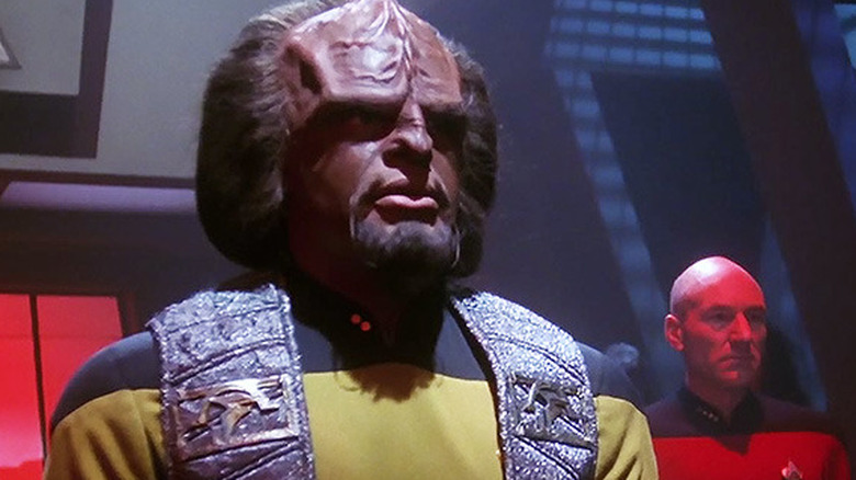 Worf looks right