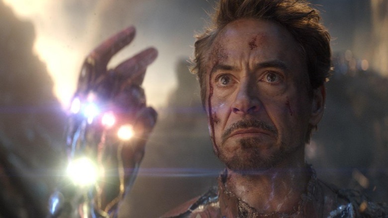 Tony performs the snap Avengers: Endgame