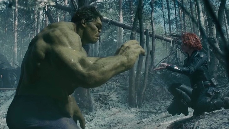 Hulk and Black Widow.