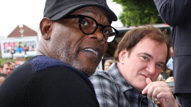 Quentin Tarantino and Samuel L. Jackson smiling