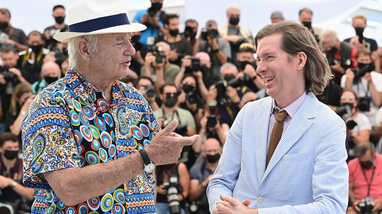 Wes Anderson and Bill Murray talking