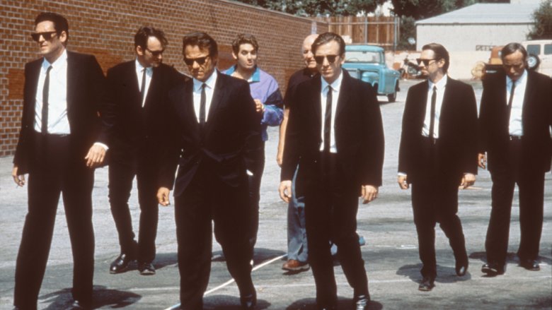 Michael Madsen, Quentin Tarantino, Harvey Keitel, Chris Penn, Lawrence Tierney, Tim Roth, Steve Buscemi, Edward Bunker in Reservoir Dogs