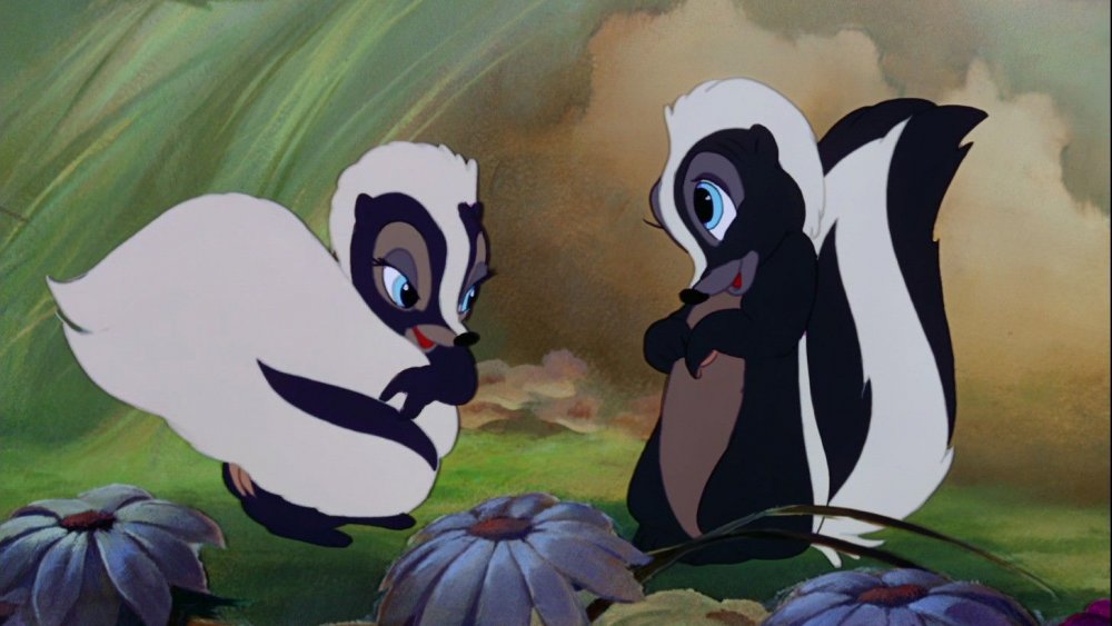 Flower and his skunk crush in Bambi