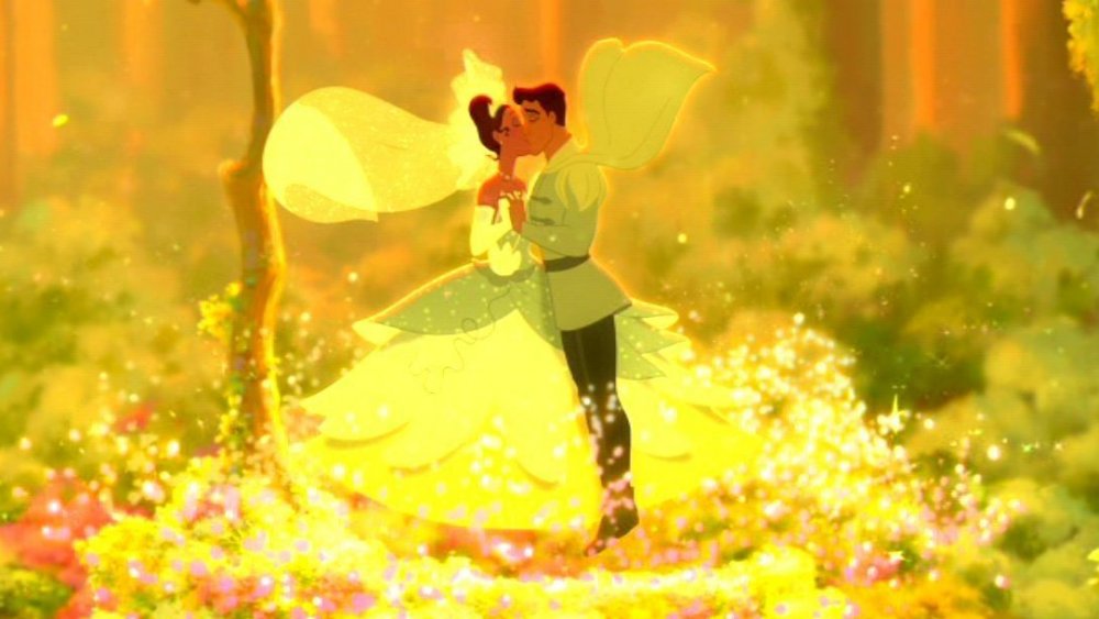 Tiana and Naveen in The Princess and the Frog