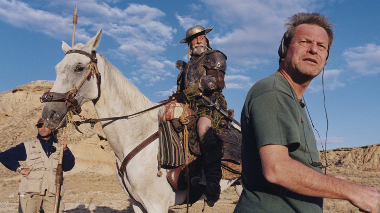 Terry Gilliam on set