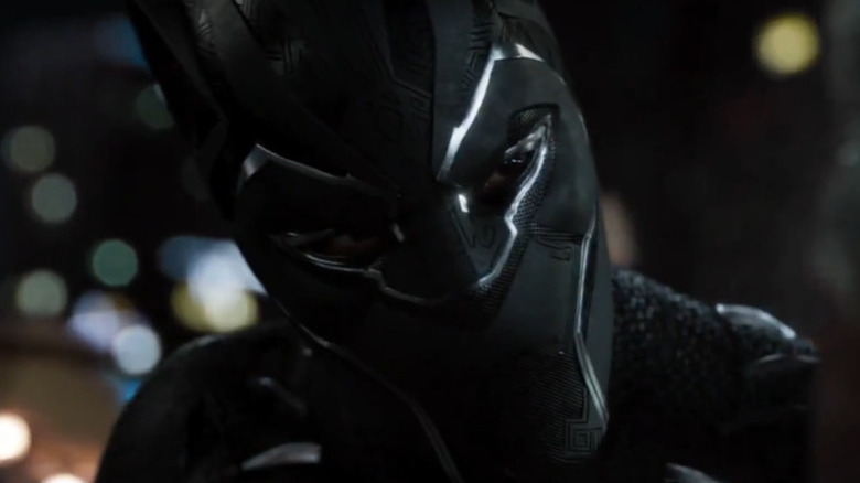 Black Panther glares menacingly