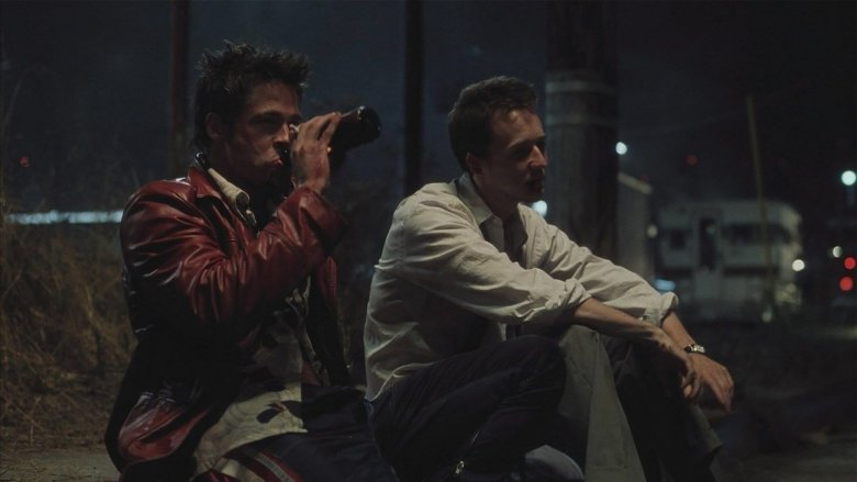 Brad Pitt and Edward Norton in Fight Club