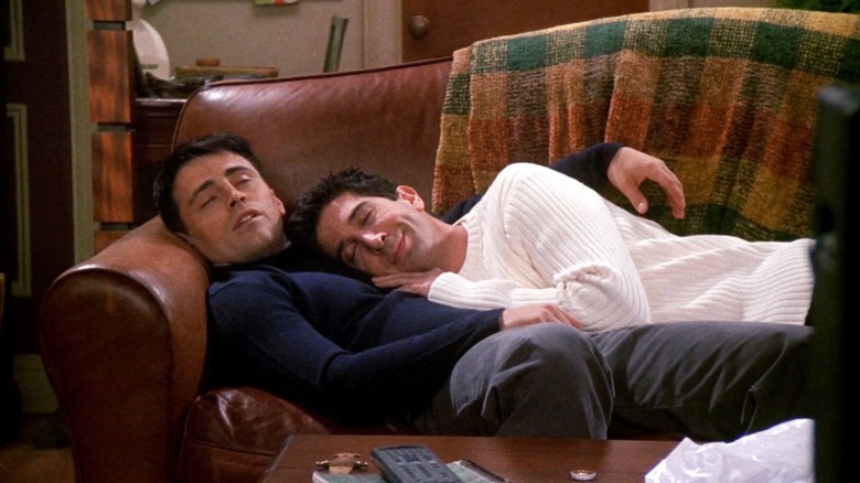 Ross and Joey taking a nap