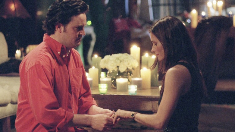 Chandler proposing to Monica