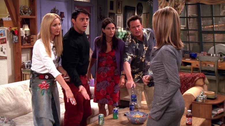 Friends yelling at Rachel Green