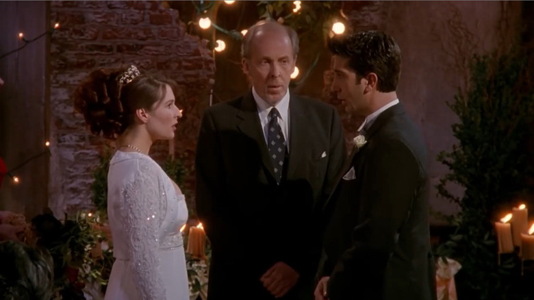 Ross and Emily at the altar