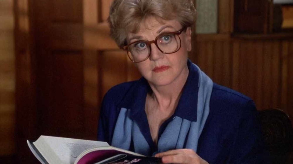 Jessica Fletcher looks up from a book