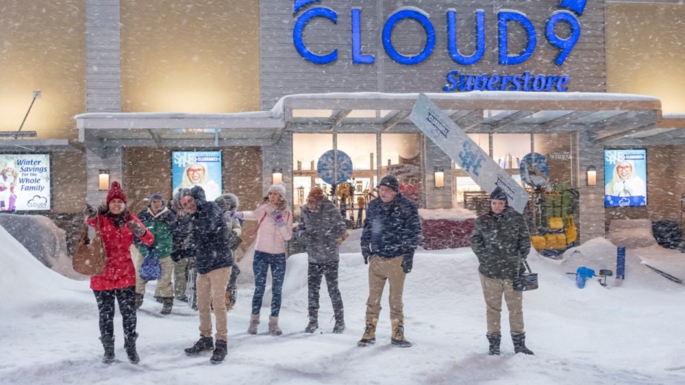 Superstore cast stands in snow