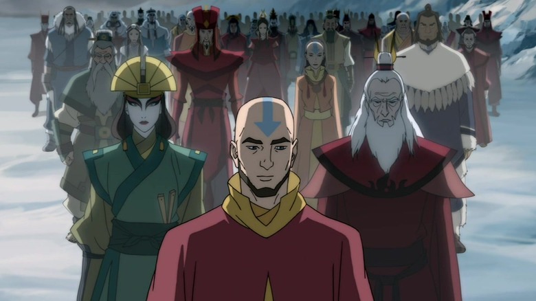 Aang with past Avatars