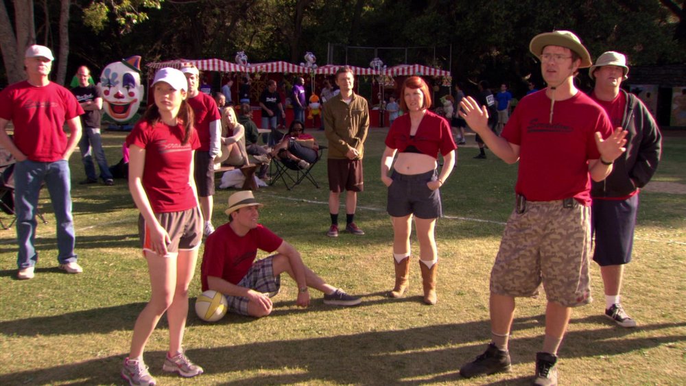 The staff on the field