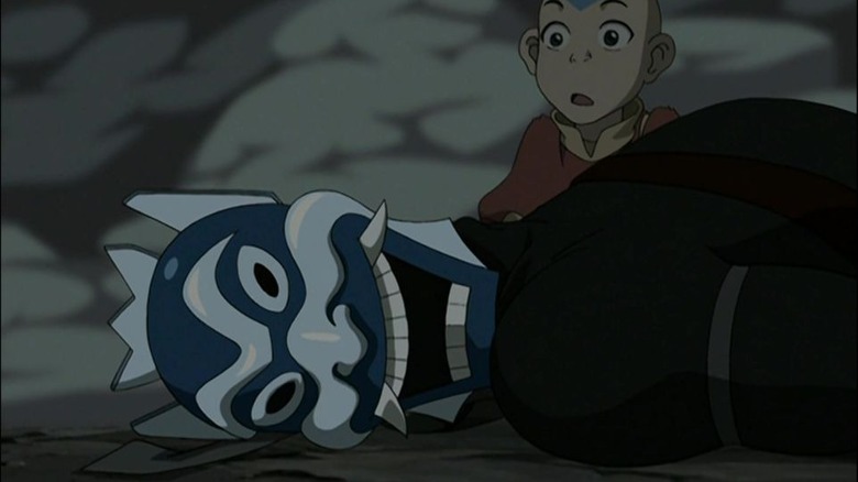 The Blue Spirit and Aang