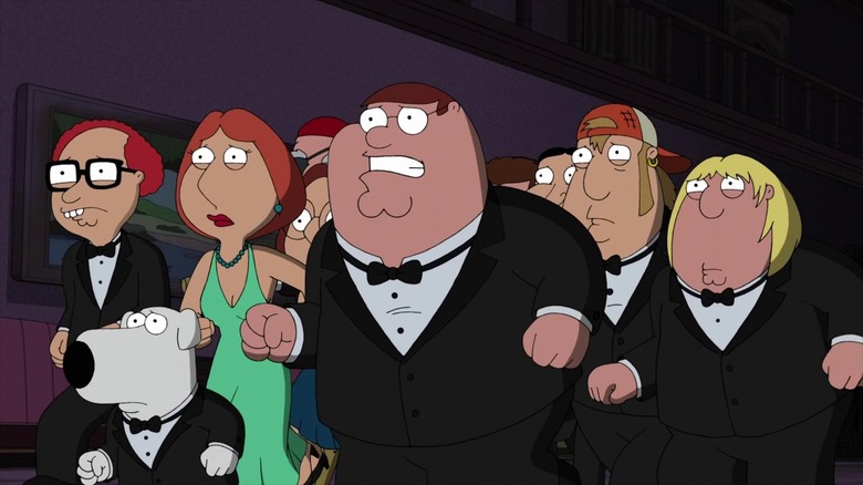 The Family Guy cast running