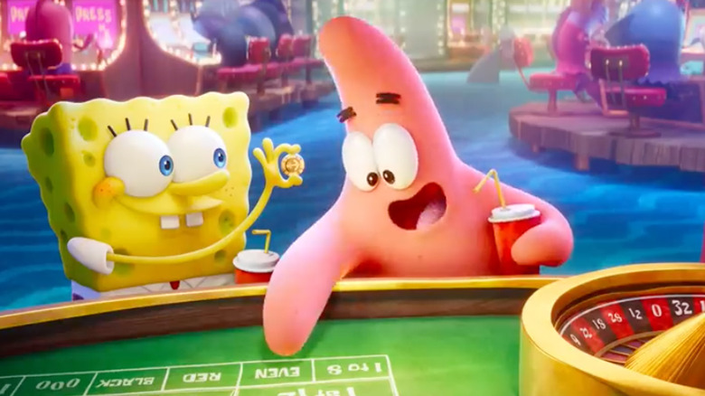 Spongebob and Patrick playing roulette