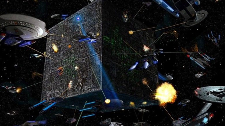 Starfleet vs. Borg Cube