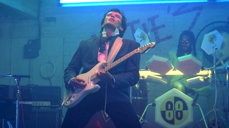 Banzai wails on his guitar in "The Adventures of Buckaroo Banzai Across the 8th Dimension" (1984)