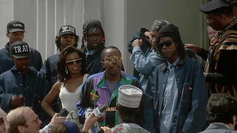 CB4 is interviewed by the press in "CB4" (1993)