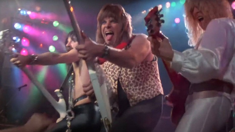 Spinal Tap rock out on stage