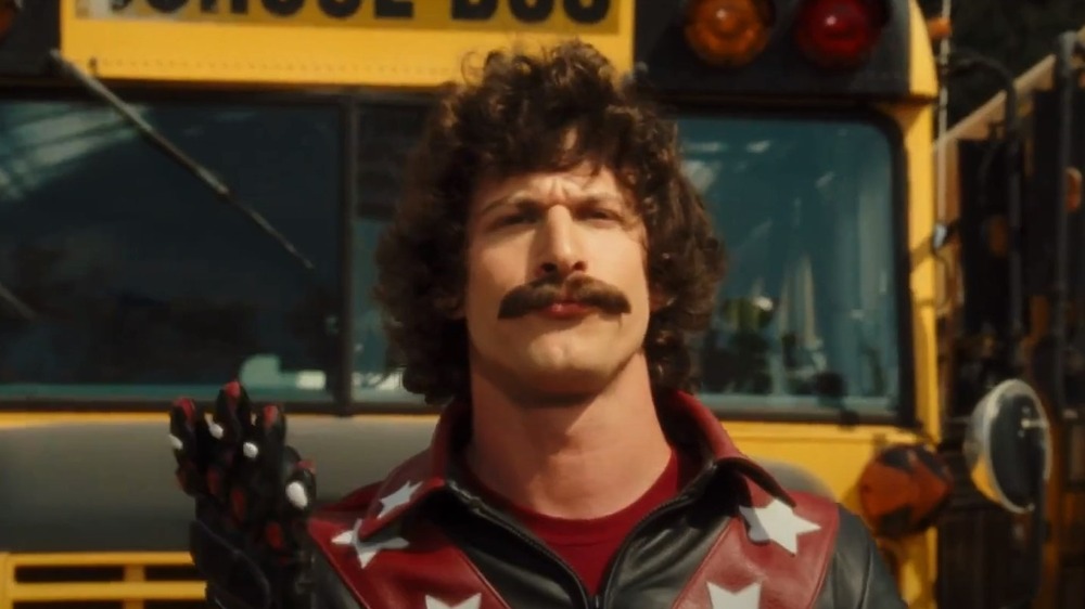 Andy Samberg with mustache