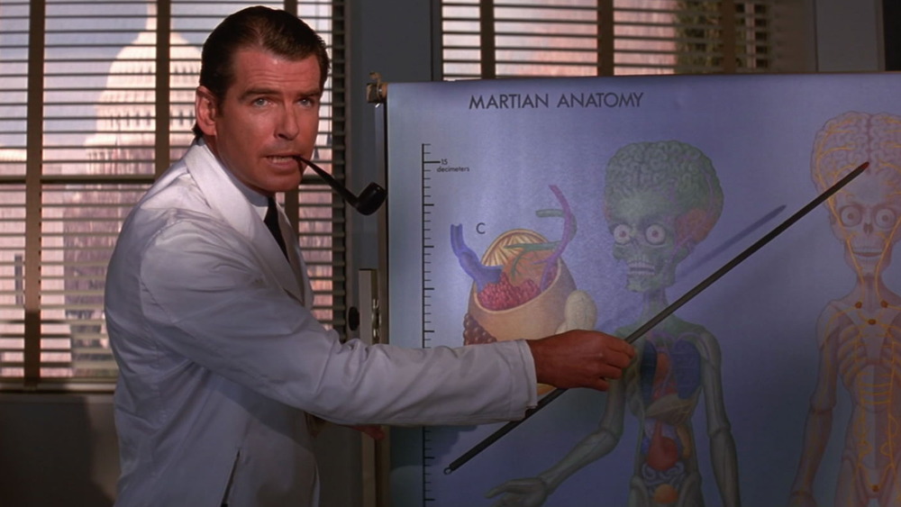 Pierce Brosnan studying Martians