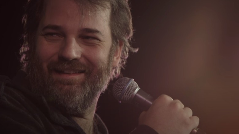 Dan Harmon with microphone