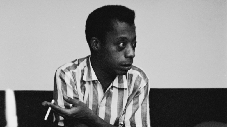 James Baldwin smoking cigarette