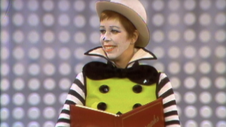 Carol Burnett dressed as clown