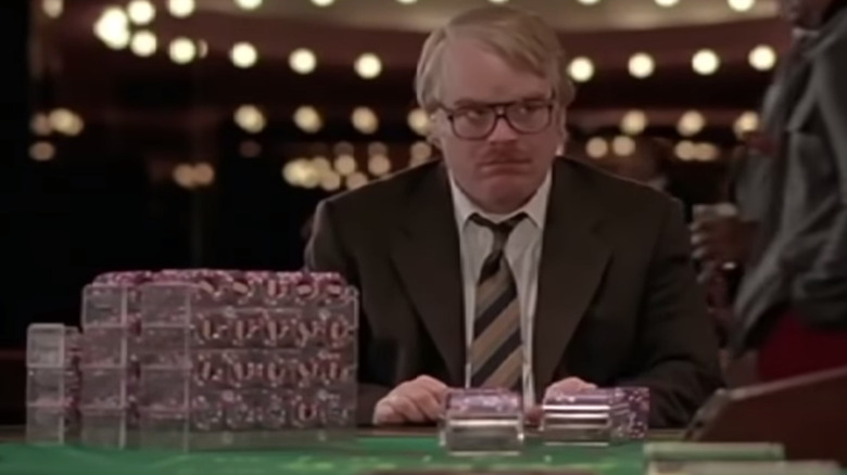 Philip Seymour Hoffman at casino table