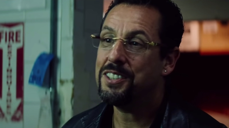 Adam Sandler with goatee and glasses Uncut Gems