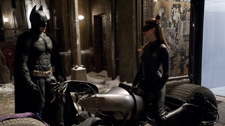 Batman and Catwoman in alley