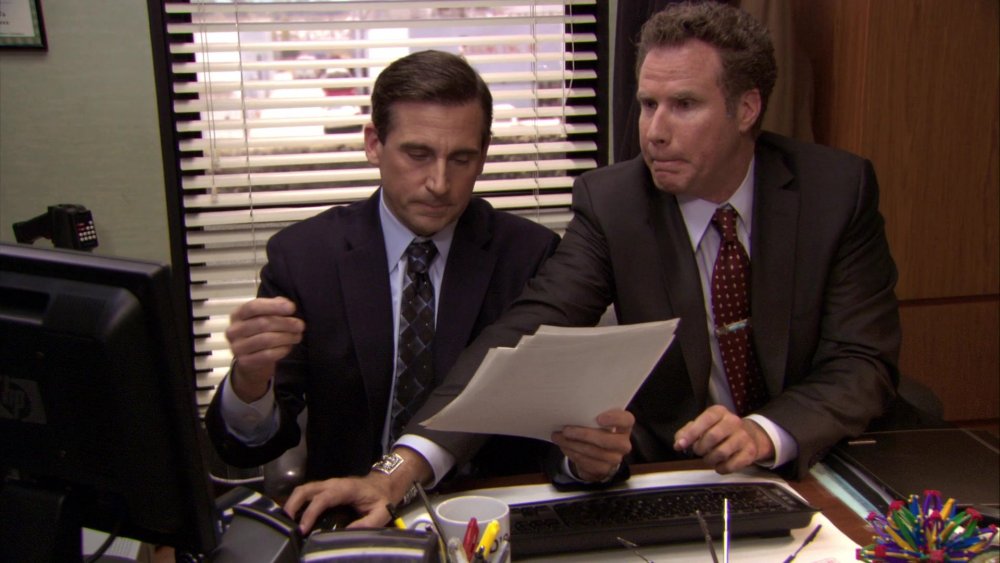 Steve Carell and Will Ferrell in The Office