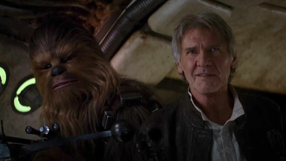 Han and Chewie enter Falcon TFA