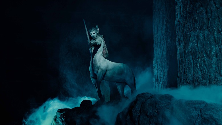 A centaur in the Forbidden Forest at Universal's Wizarding World