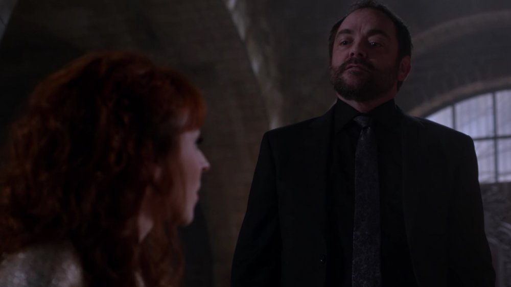 Crowley and Rowena on Supernatural